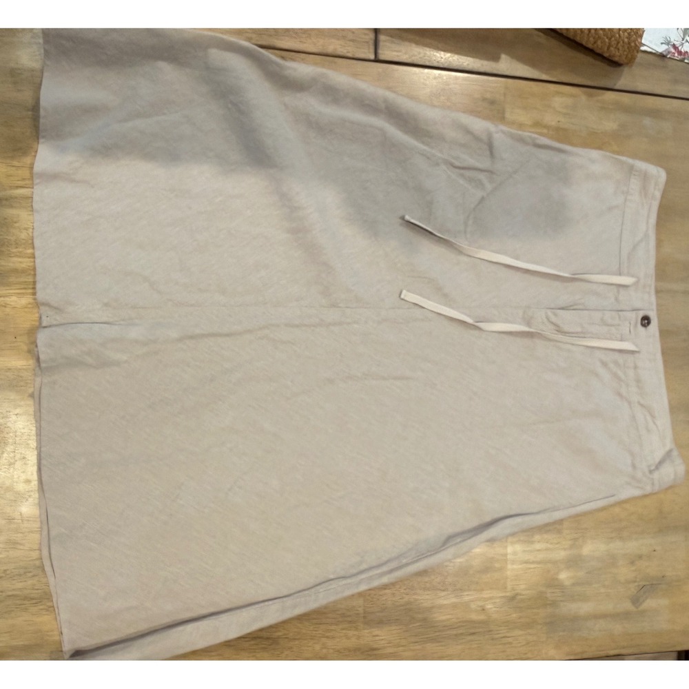 Patagonia Womens Hemp Organic Cotton Midi Skirt Beige Tan Size 10 Drawstring